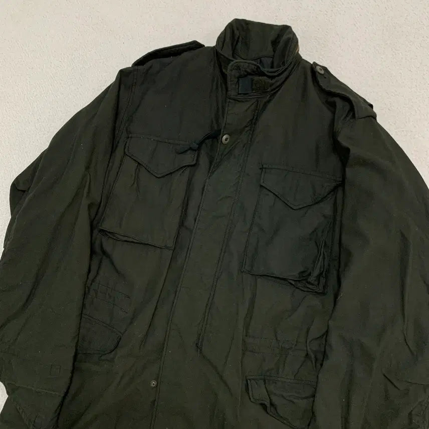 [BUNJANG] M-L M-65 Black Dyed Field Jacket / [M-L]미군 M-65 블랙다잉 필드자켓 (C2-11-38)
