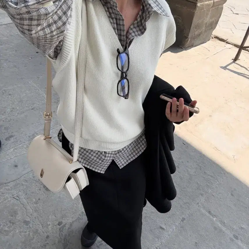 [BUNJANG] Yumer - Amber Side Check Beige / 유메르 -앙브 사이드 체크 베이지