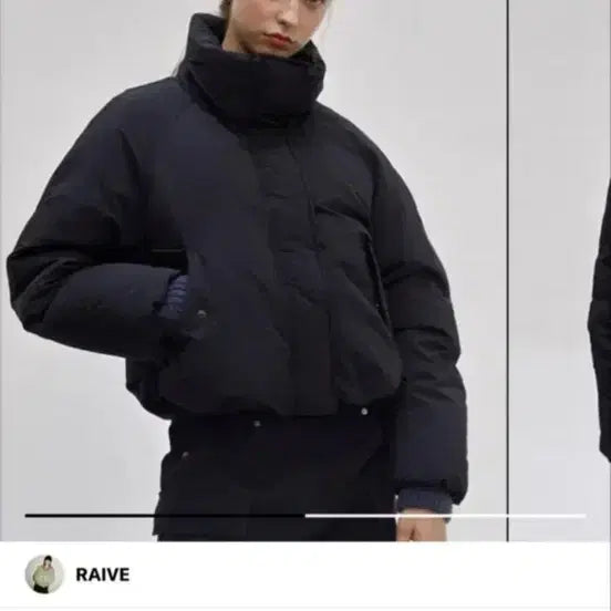 [BUNJANG] Rave High Neck Duck Down Padded Jacket (Black) / 레이브 하이넥 덕다운패딩(블랙)