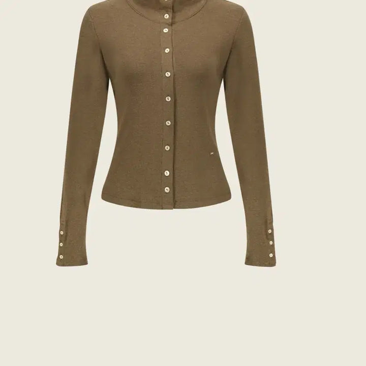 [BUNJANG] YumeR-Asteri Lip Cardigan Mocha Brown / 유메르-아스티 립 가디건 모카 브라운