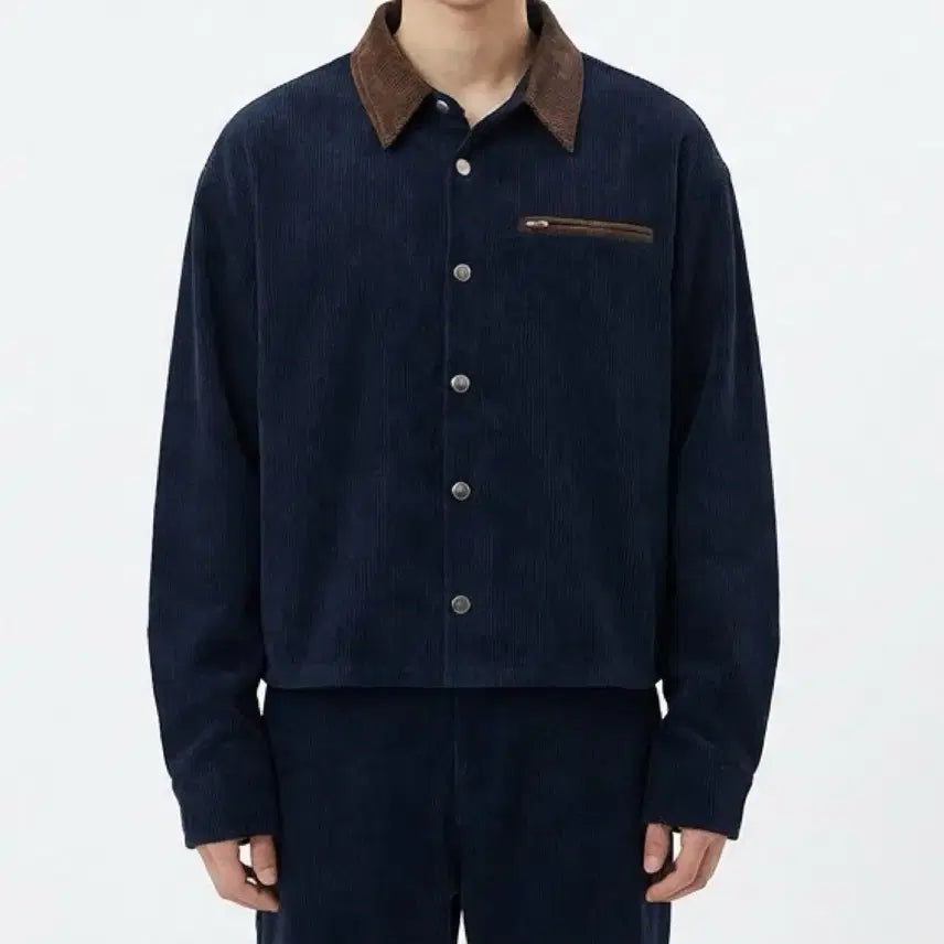 [BUNJANG] Casual Work Jacket - Navy / 캐주얼 워크 자켓 네이비