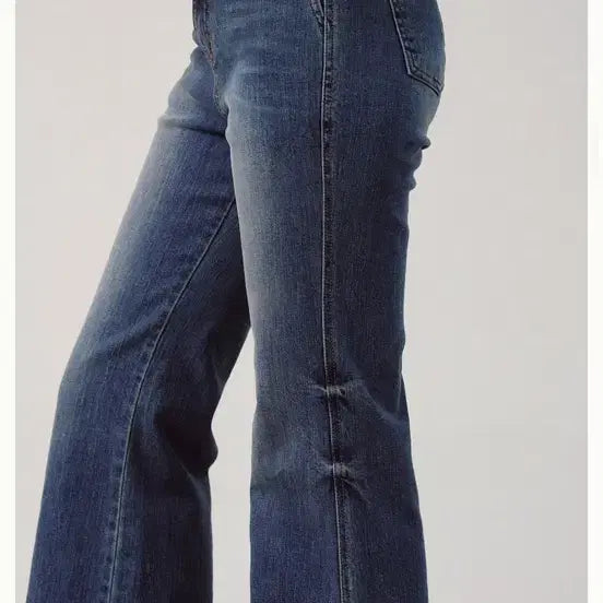 [BUNJANG] Hawa Vista Blue Bootcut Denim Pants (Short) - XS / Hawa 하와 비스타 블루 부츠컷 데님 팬츠 숏 xs