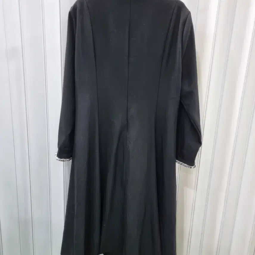 [BUNJANG] Black Long Dress / 더블 버튼 블랙 롱 원피스