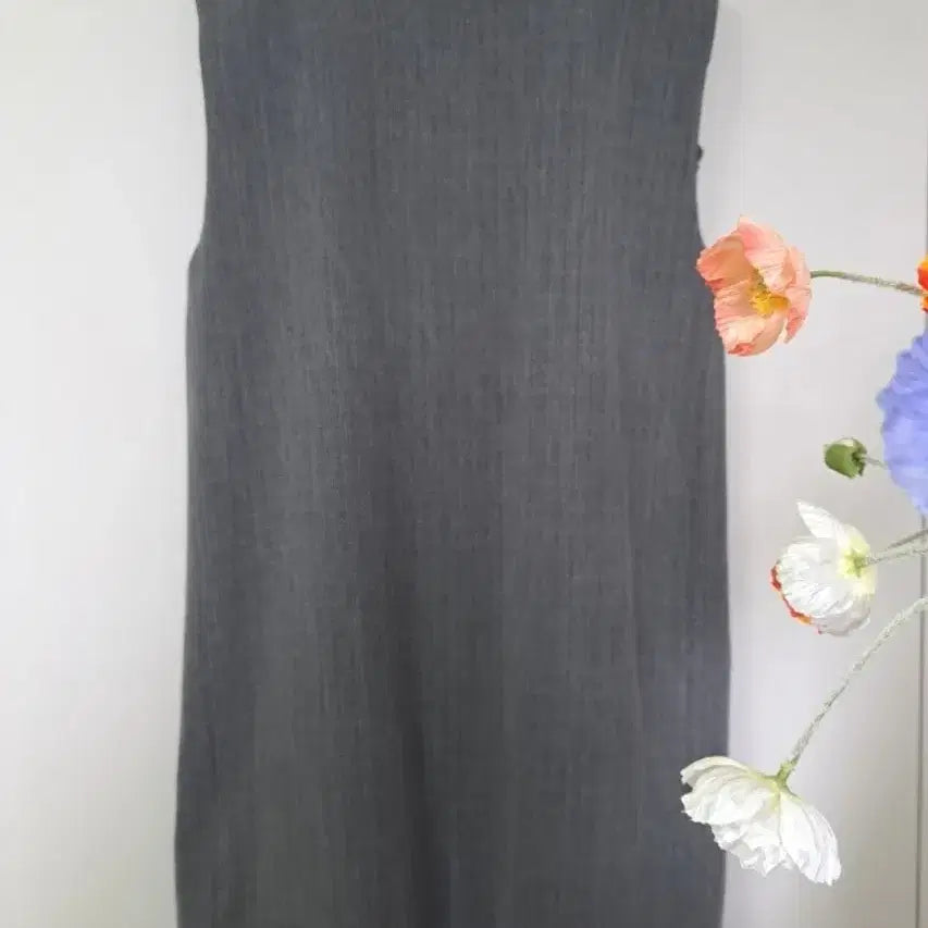 [BUNJANG] Gray Tassel Detail Open Long Vest / 그레이 수슬장식 예쁜 주머니0 안감0 오픈형 롱조끼