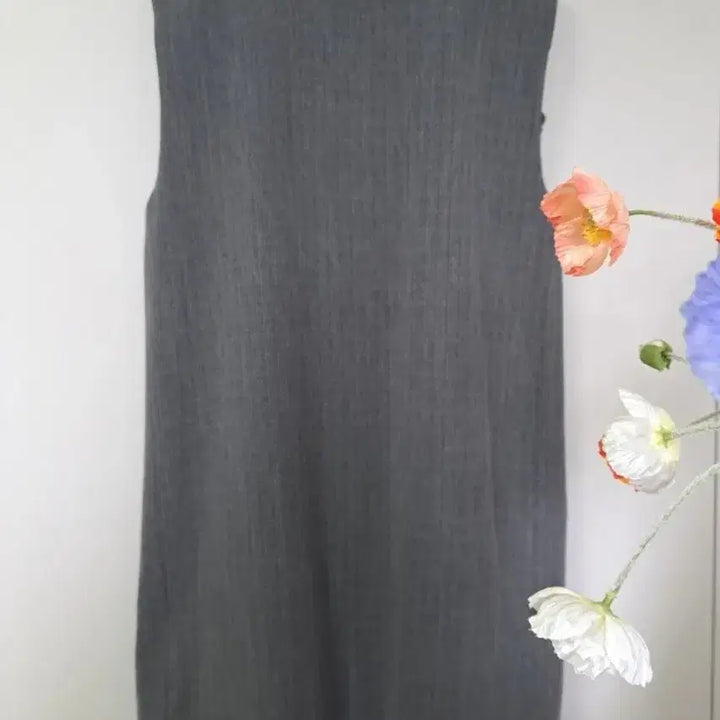 [BUNJANG] Gray Tassel Detail Open Long Vest / 그레이 수슬장식 예쁜 주머니0 안감0 오픈형 롱조끼
