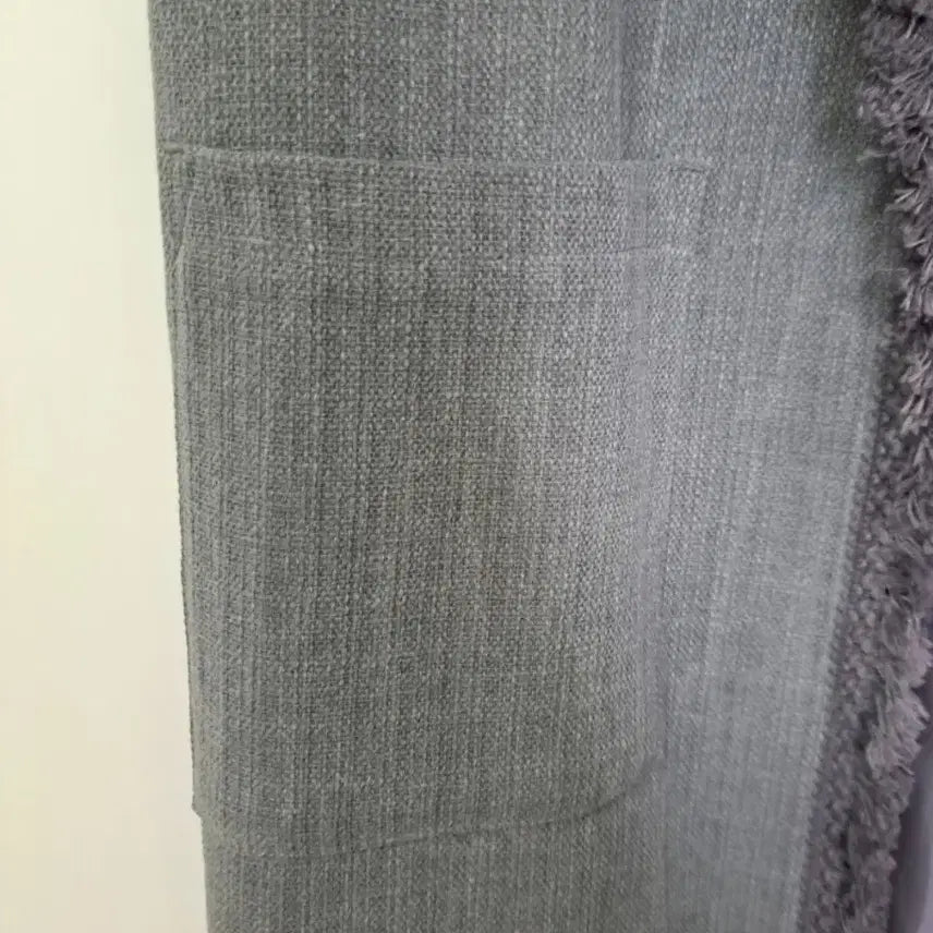 [BUNJANG] Gray Tassel Detail Open Long Vest / 그레이 수슬장식 예쁜 주머니0 안감0 오픈형 롱조끼