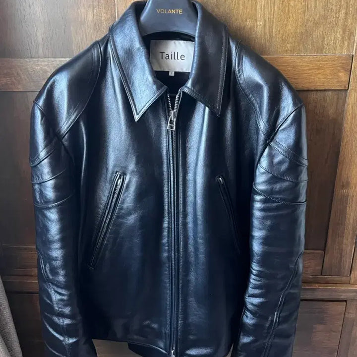 [BUNJANG] Tylle Cowhide Leather Jacket (Size 2, Black) / 타일레 카우 하이드 레더 2사이즈 블랙