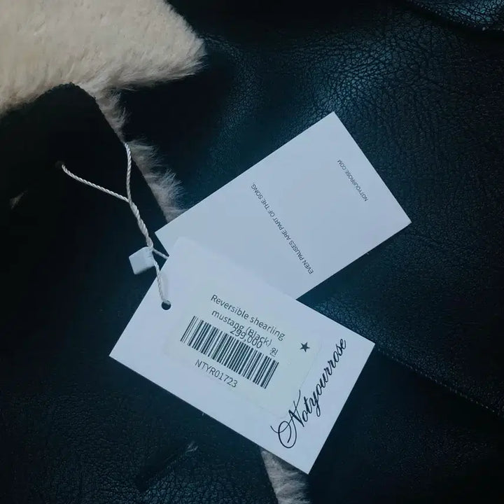 [BUNJANG] Not Your Rose Reversible Shearling Mouton Black Coat / 새상품) 낫유어로즈 (품절) 리버시블 시어링 무스탕 블랙
