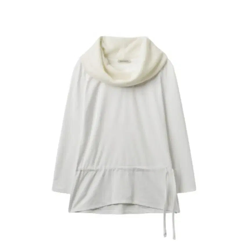 [BUNJANG] FIVES FIVES Neck Drape Top White / 피브스 피브스 넥 드레이프 탑 화이트