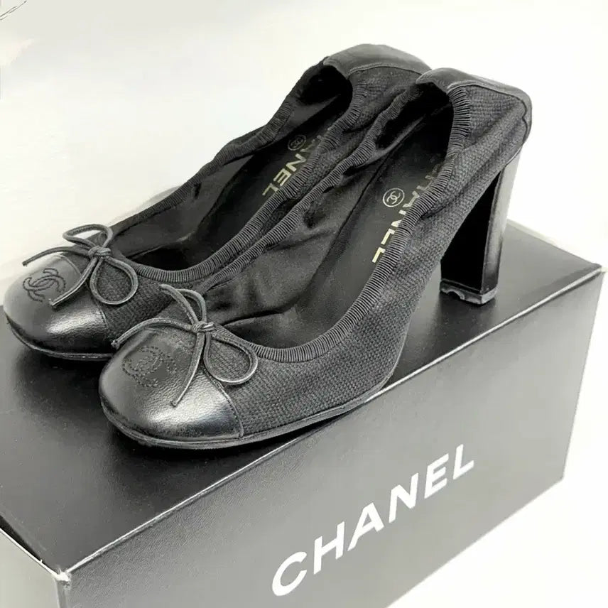 [BUNJANG] Chanel Ballerina Canvas Pumps 235 / 샤넬 발레리나 캔버스 펌프스구두 235