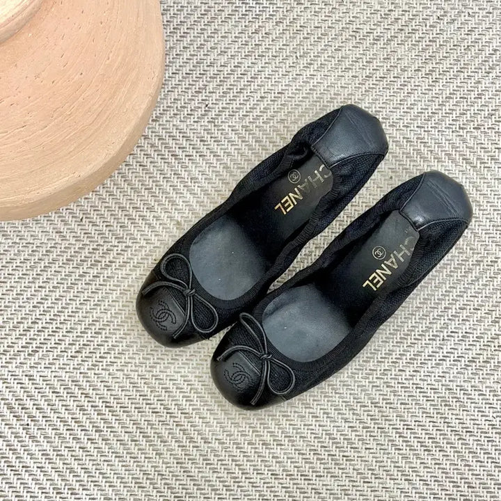 [BUNJANG] Chanel Ballerina Canvas Pumps 235 / 샤넬 발레리나 캔버스 펌프스구두 235