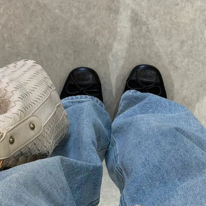 [BUNJANG] Chanel Ballerina Canvas Pumps 235 / 샤넬 발레리나 캔버스 펌프스구두 235