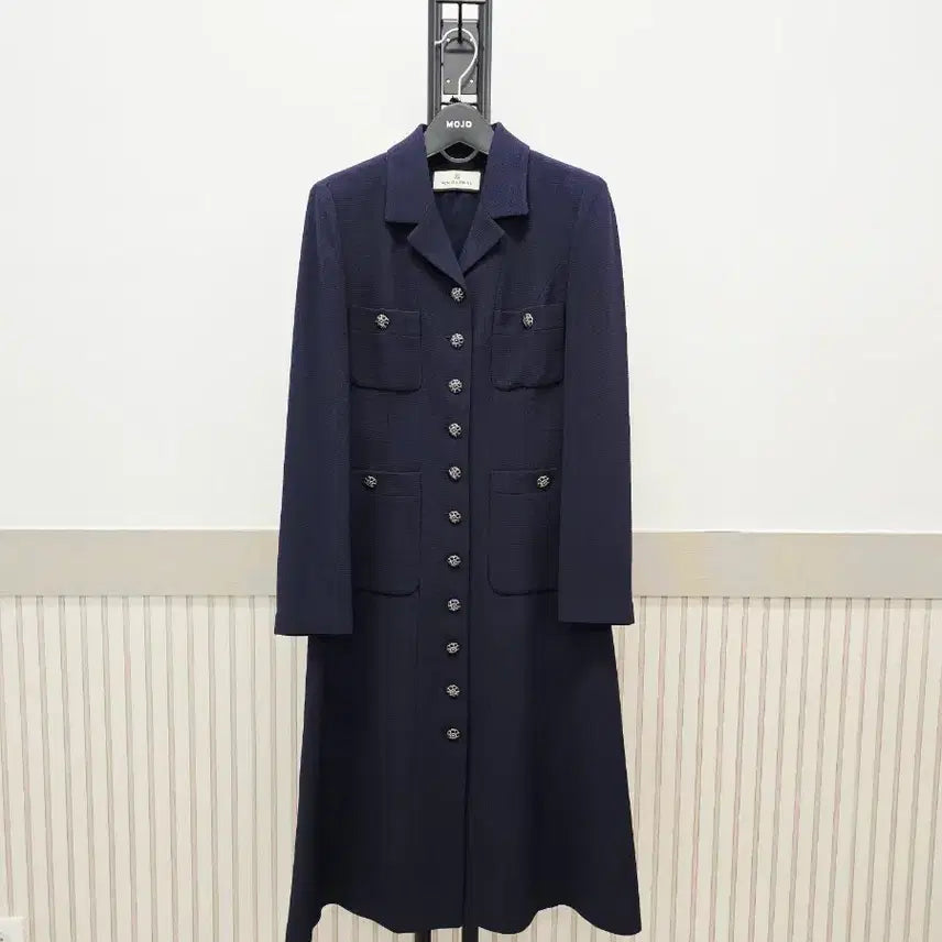 [BUNJANG] MojoSphin Simple Button-Up Navy Dress / 모조에스핀 유행안타는 심플 단추형 원피스