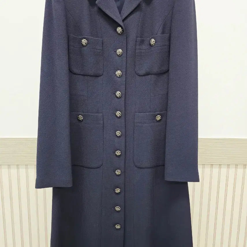 [BUNJANG] MojoSphin Simple Button-Up Navy Dress / 모조에스핀 유행안타는 심플 단추형 원피스