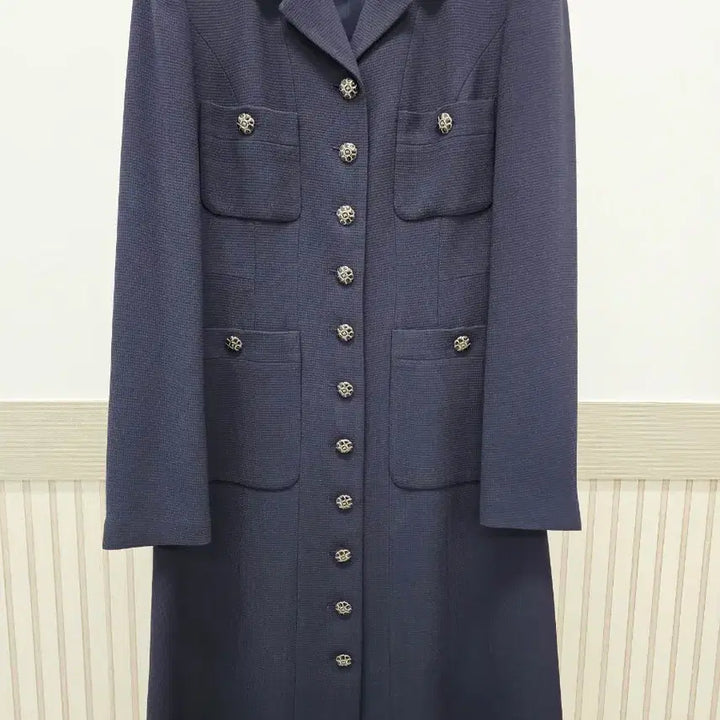 [BUNJANG] MojoSphin Simple Button-Up Navy Dress / 모조에스핀 유행안타는 심플 단추형 원피스