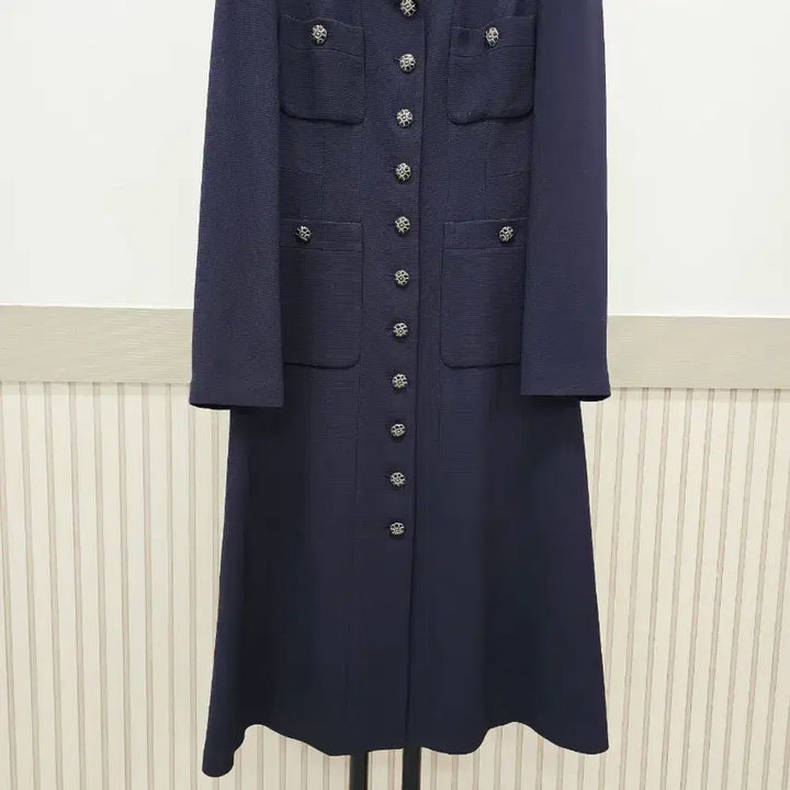 [BUNJANG] MojoSphin Simple Button-Up Navy Dress / 모조에스핀 유행안타는 심플 단추형 원피스