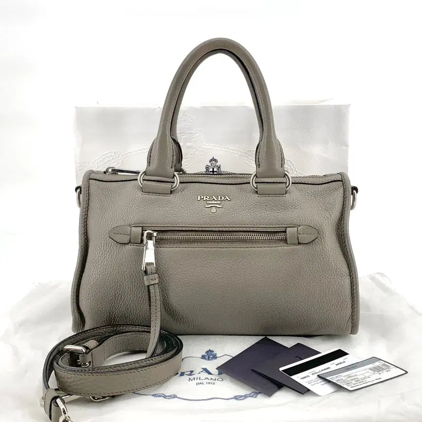 [BUNJANG] Prada Vitello Moto Bag Tote &amp; Shoulder Bag 1BB022 / 프라다 비텔로 모터백 토트백 겸 숄더백 1BB022