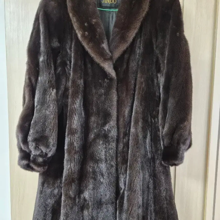 [BUNJANG] Jindo Fur Coat Dark Brown / 진도 JINDO 모피 코트