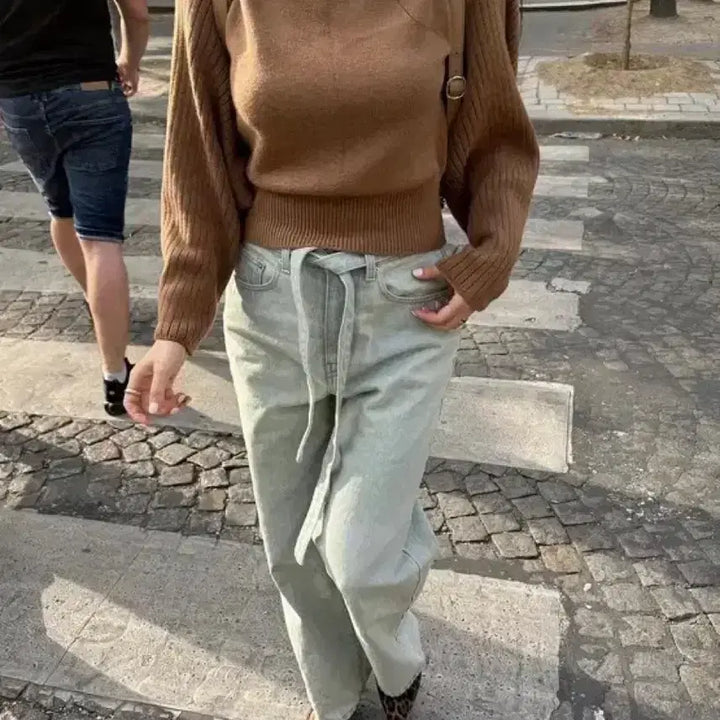 [BUNJANG] Raon Musea Turtle Neck Knit / 라온 뮤제라 터틀넥니트