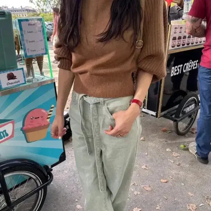 [BUNJANG] Raon Musea Turtle Neck Knit / 라온 뮤제라 터틀넥니트