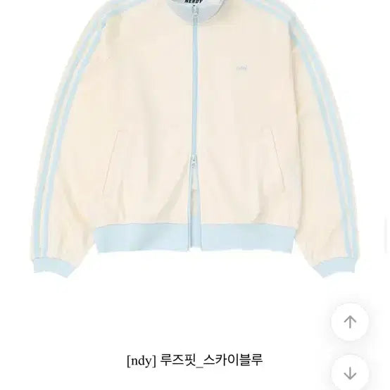 [BUNJANG] NERDY NY Track Top Cream M / NERDY 클래식 NY 트랙탑 루즈핏 크림 M