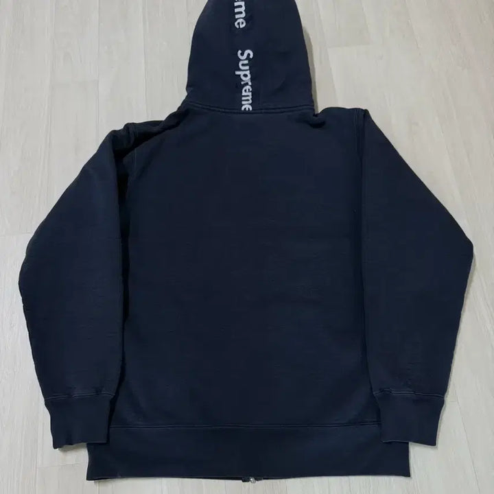 [BUNJANG] Supreme Logo Tape Hoodie Zip-up / 슈프림 14fw 로고 테입 후드집업