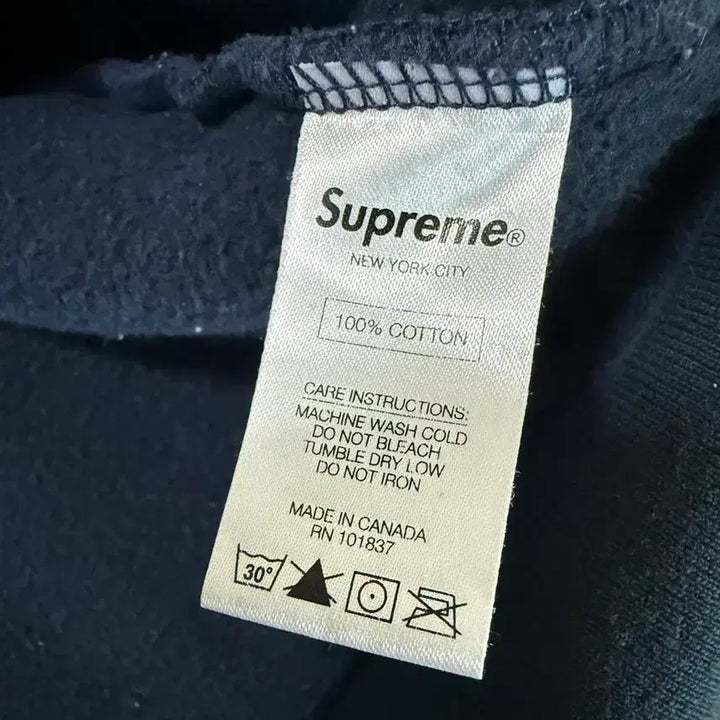 [BUNJANG] Supreme Logo Tape Hoodie Zip-up / 슈프림 14fw 로고 테입 후드집업