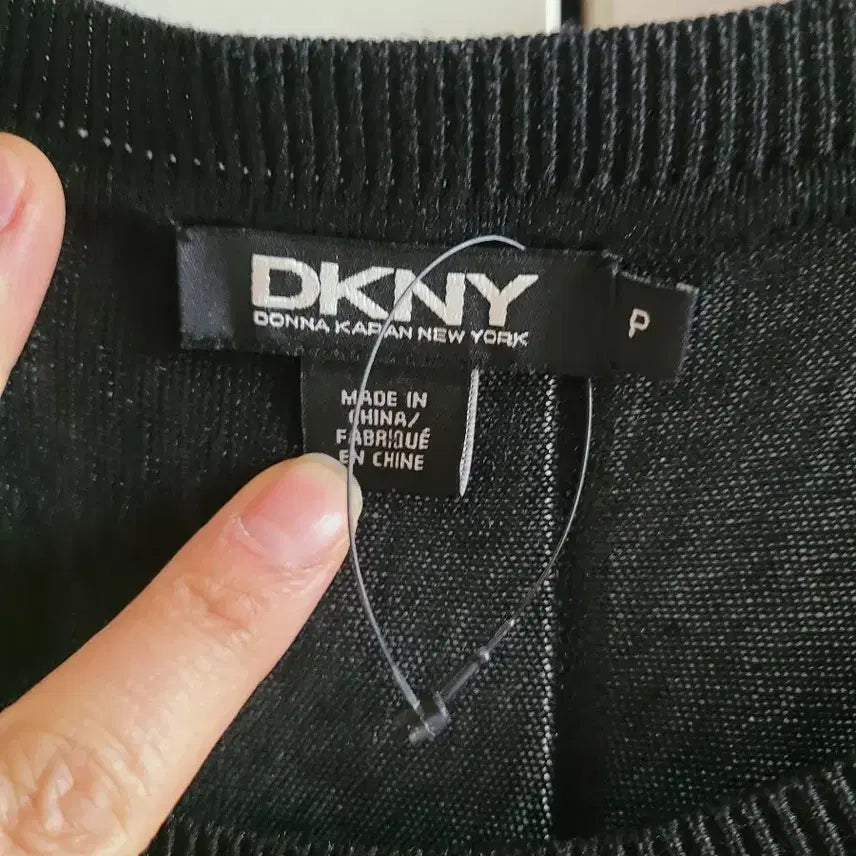 [BUNJANG] DKNY Long Black Knit Pleated Dress / DKNY 블랙 롱 원피스