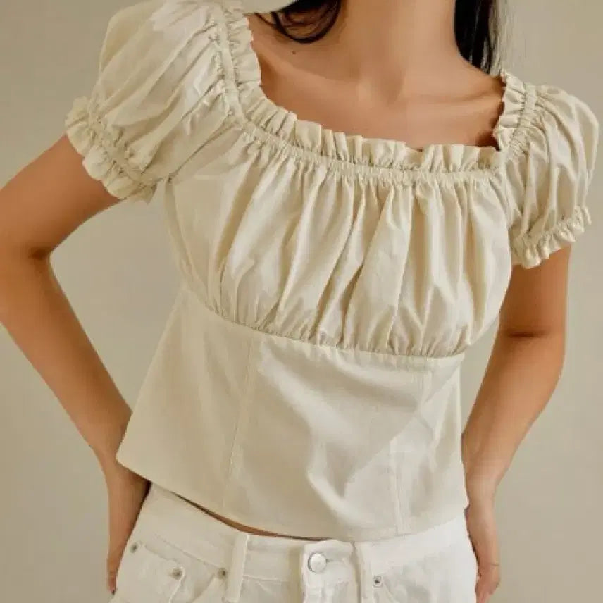 [BUNJANG] Riel Babydoll Blouse Mint M Size / (새상품) 리엘 베이비돌 블라우스 민트 m사이즈