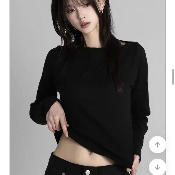 [BUNJANG] Lee Eun Soft Boat Neck Sleeve Top / 이은 소프트 보트넥 슬리브