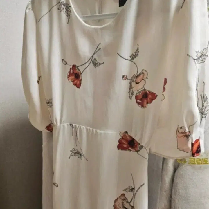 [BUNJANG] Floral Chiffon Long Dress / 플라워 쉬폰 롱원피스