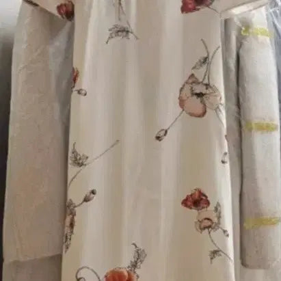 [BUNJANG] Floral Chiffon Long Dress / 플라워 쉬폰 롱원피스