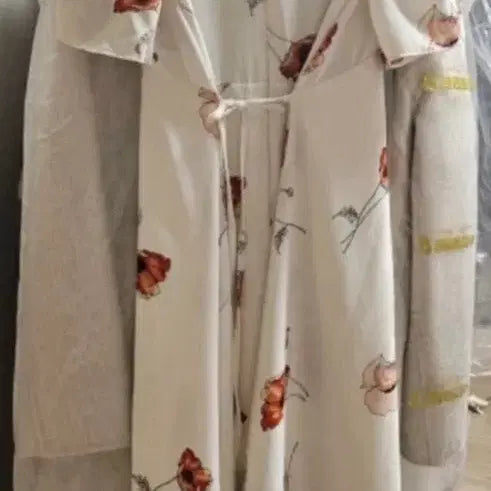 [BUNJANG] Floral Chiffon Long Dress / 플라워 쉬폰 롱원피스