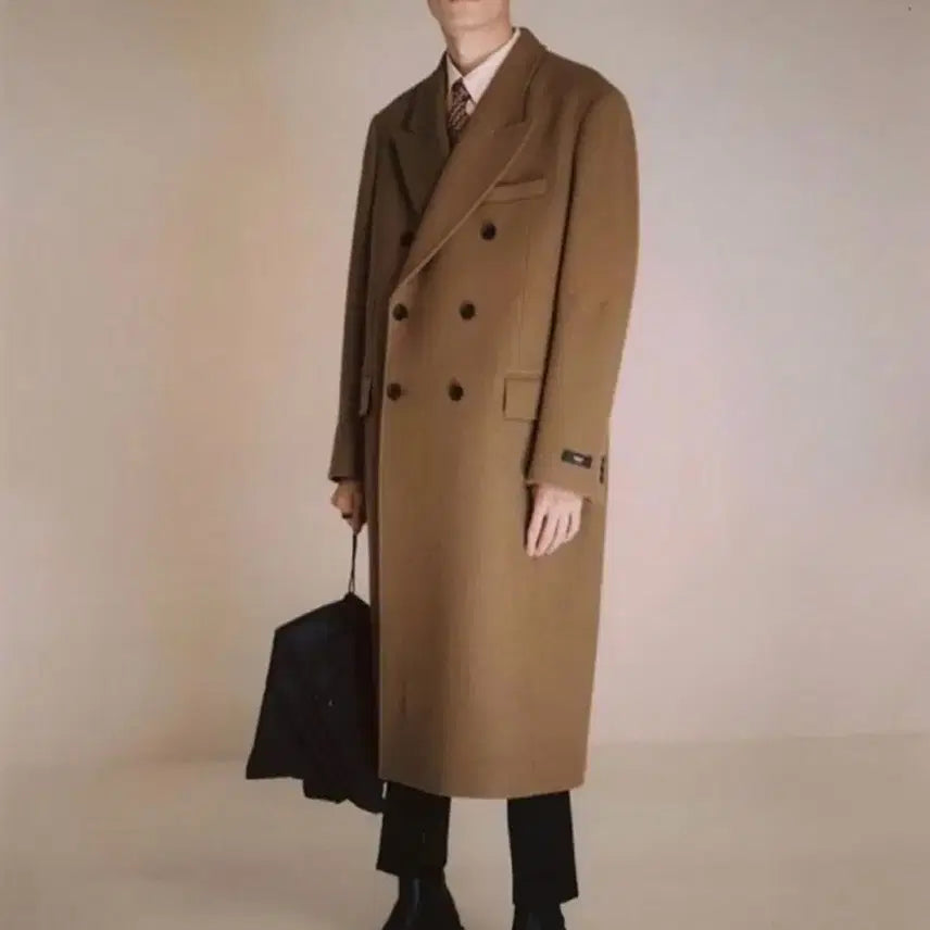 [BUNJANG] MNGU 17FW Double Breasted Long Coat Camel M / M) MNGU 17fw 더블 브레스티드 롱코트 카멜 명작 시즌