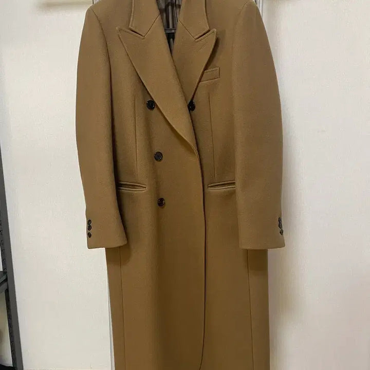 [BUNJANG] MNGU 17FW Double Breasted Long Coat Camel M / M) MNGU 17fw 더블 브레스티드 롱코트 카멜 명작 시즌