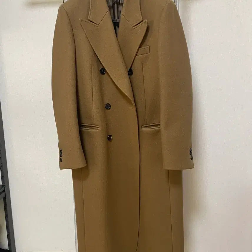 [BUNJANG] MNGU 17FW Double Breasted Long Coat Camel M / M) MNGU 17fw 더블 브레스티드 롱코트 카멜 명작 시즌