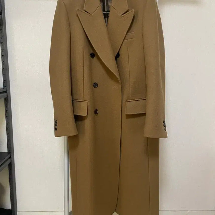 [BUNJANG] MNGU 17FW Double Breasted Long Coat Camel M / M) MNGU 17fw 더블 브레스티드 롱코트 카멜 명작 시즌