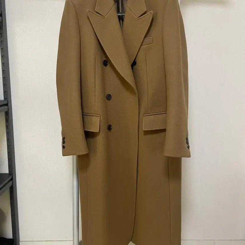 [BUNJANG] MNGU 17FW Double Breasted Long Coat Camel M / M) MNGU 17fw 더블 브레스티드 롱코트 카멜 명작 시즌