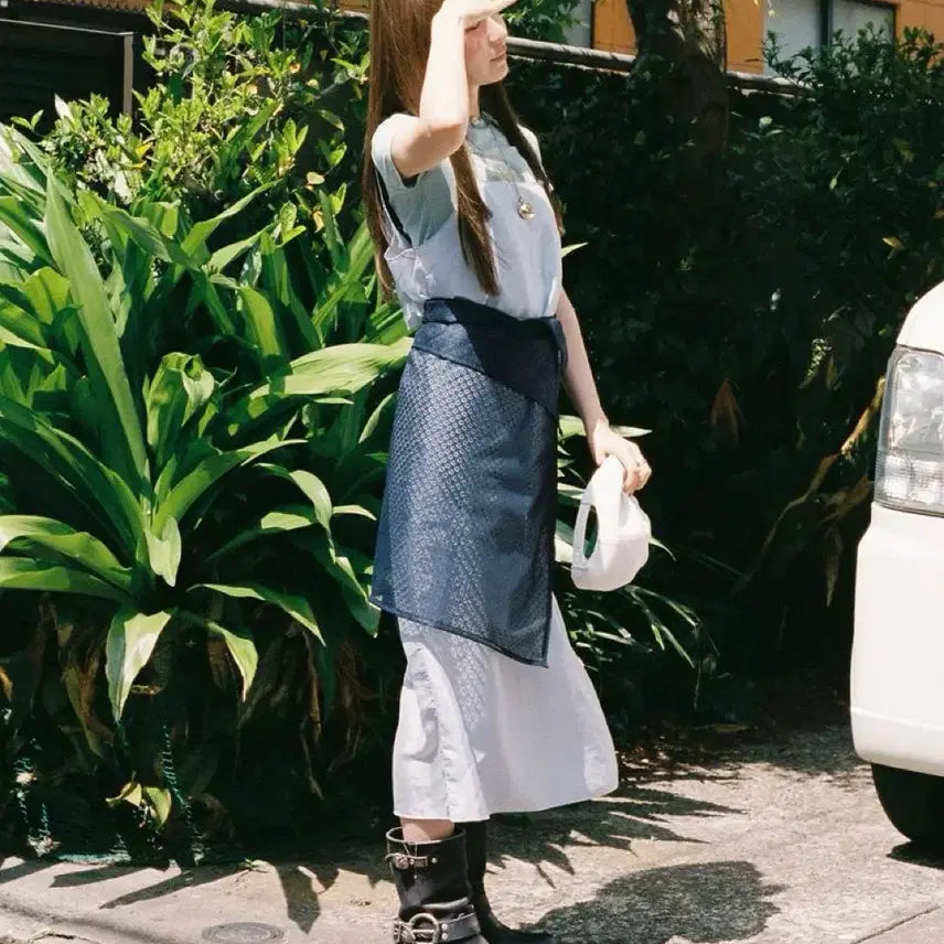 [BUNJANG] OSTHE Double Layered Skirt / 오스더 더블 레이어드 스커트 (오눅 착용)