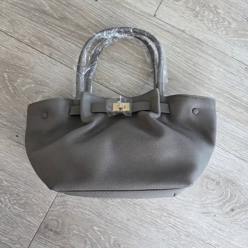 [BUNJANG] Tote Bag - Gray / 가죽 토트백 그레이 여성 가방