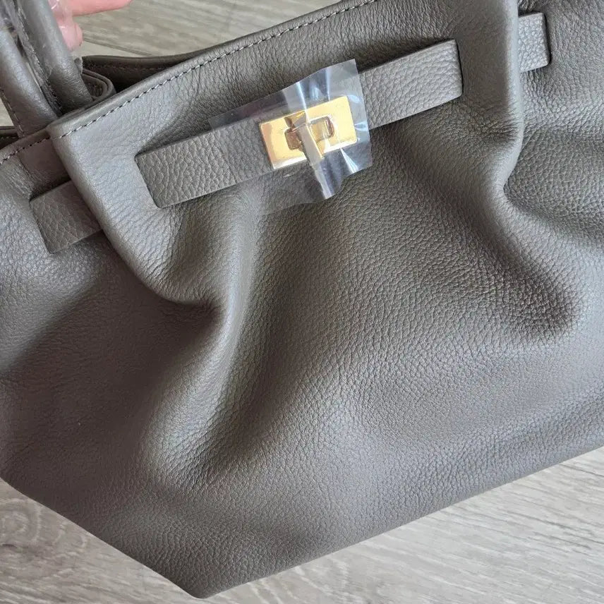 [BUNJANG] Tote Bag - Gray / 가죽 토트백 그레이 여성 가방