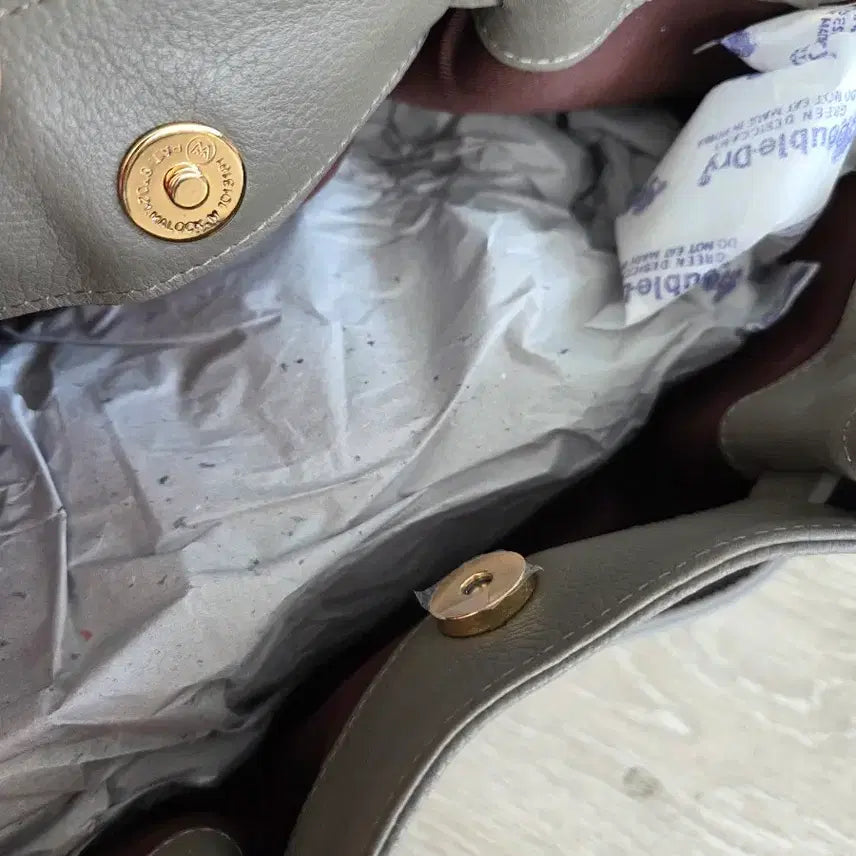 [BUNJANG] Tote Bag - Gray / 가죽 토트백 그레이 여성 가방