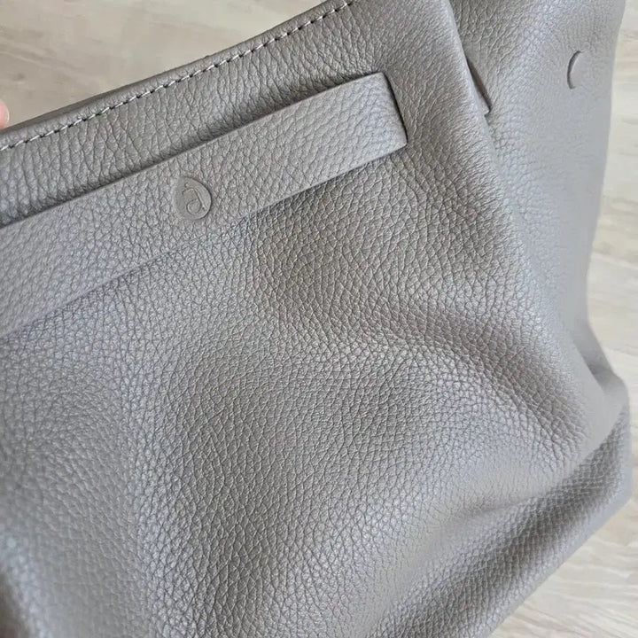 [BUNJANG] Tote Bag - Gray / 가죽 토트백 그레이 여성 가방