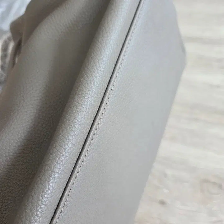 [BUNJANG] Tote Bag - Gray / 가죽 토트백 그레이 여성 가방