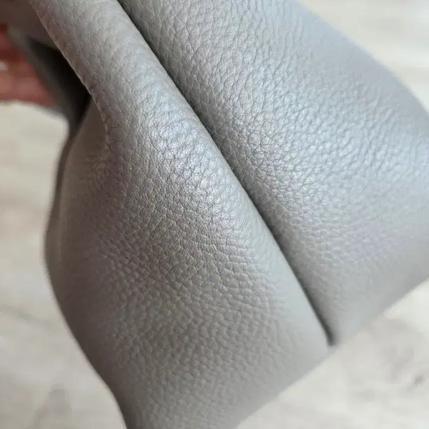 [BUNJANG] Tote Bag - Gray / 가죽 토트백 그레이 여성 가방