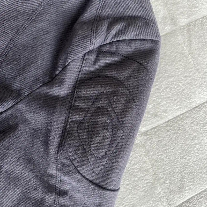 [BUNJANG] MISCHIEF Cotton Biker Jacket / 미스치프 COTTON BIKER JAKET 퍼플 그레이