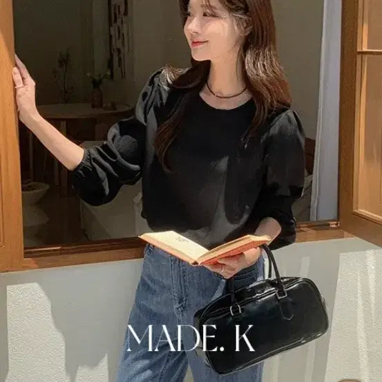 [BUNJANG] K Club Round Neck Chiffon Blouse / k club 쇼프 라운드 쉬폰 블라우스
