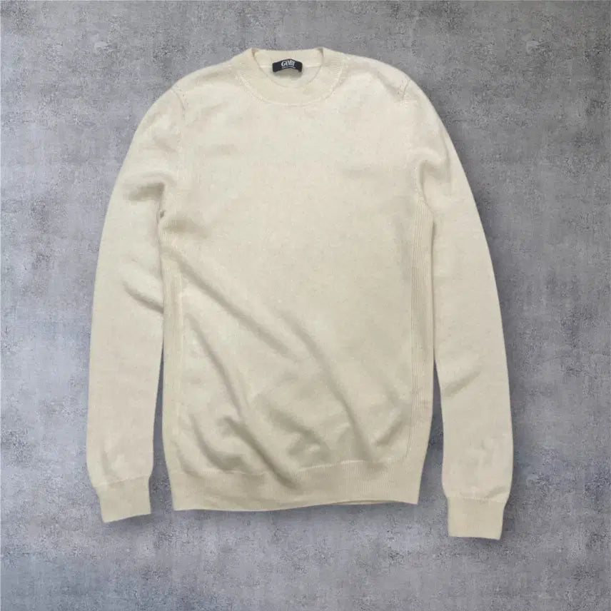 [BUNJANG] Gobi Ivory Cashmere Crewneck Knit Sweater / 고비 Gobi 아이보리 캐시미어 크루넥 니트 S