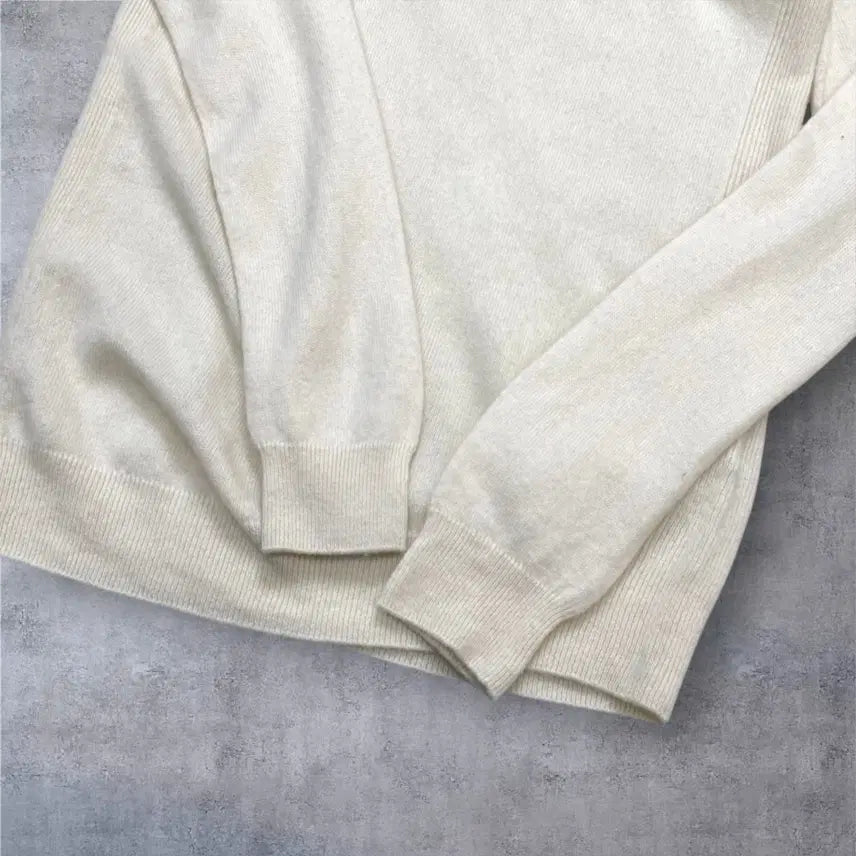 [BUNJANG] Gobi Ivory Cashmere Crewneck Knit Sweater / 고비 Gobi 아이보리 캐시미어 크루넥 니트 S