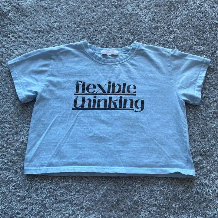 [BUNJANG] Sky Blue Crop T-shirt / 하늘색 크롭 티셔츠